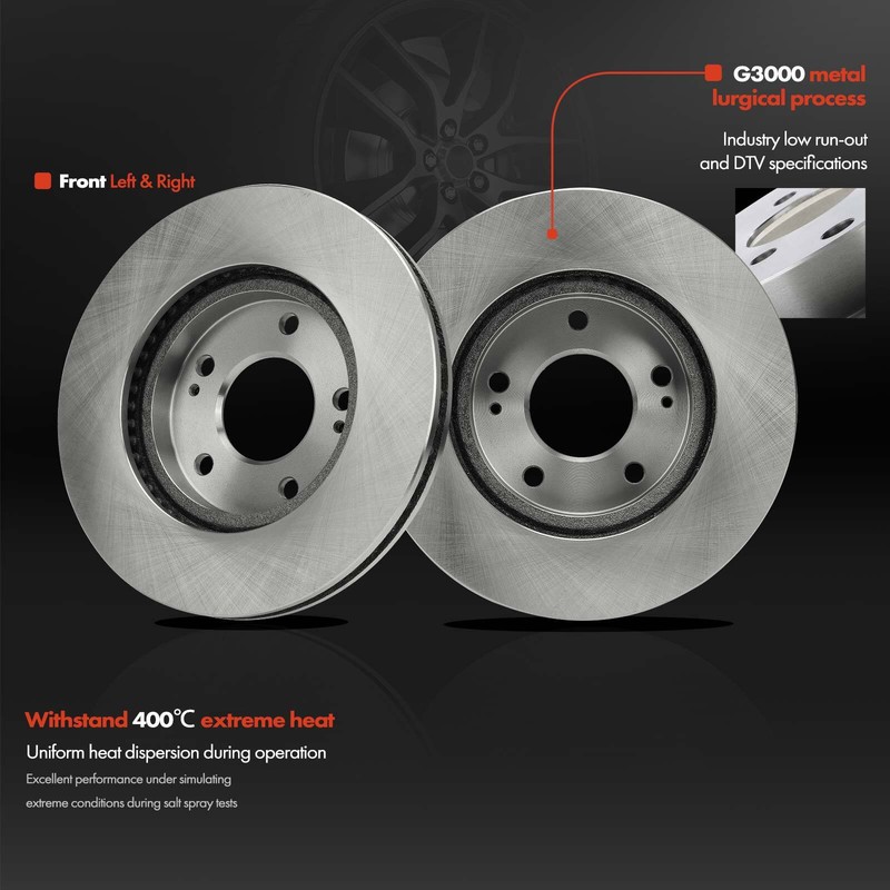 6pcs Front Disc Rotors & Ceramic Brake Pads for Dodge Stratus Chrysler Sebring gallery