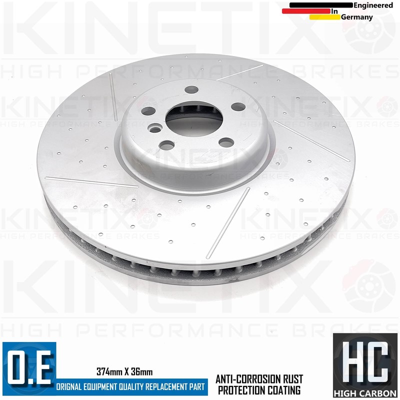 FOR BMW 430i G22 M SPORT FRONT BRAKE DISCS BREMBO PADS SENSOR 374mm x 36mm gallery