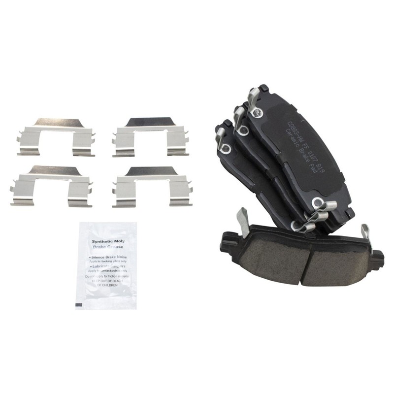 TRQ Rear Ceramic Brake Pad Performance Disc Rotor Kit w/Chemicals gallery