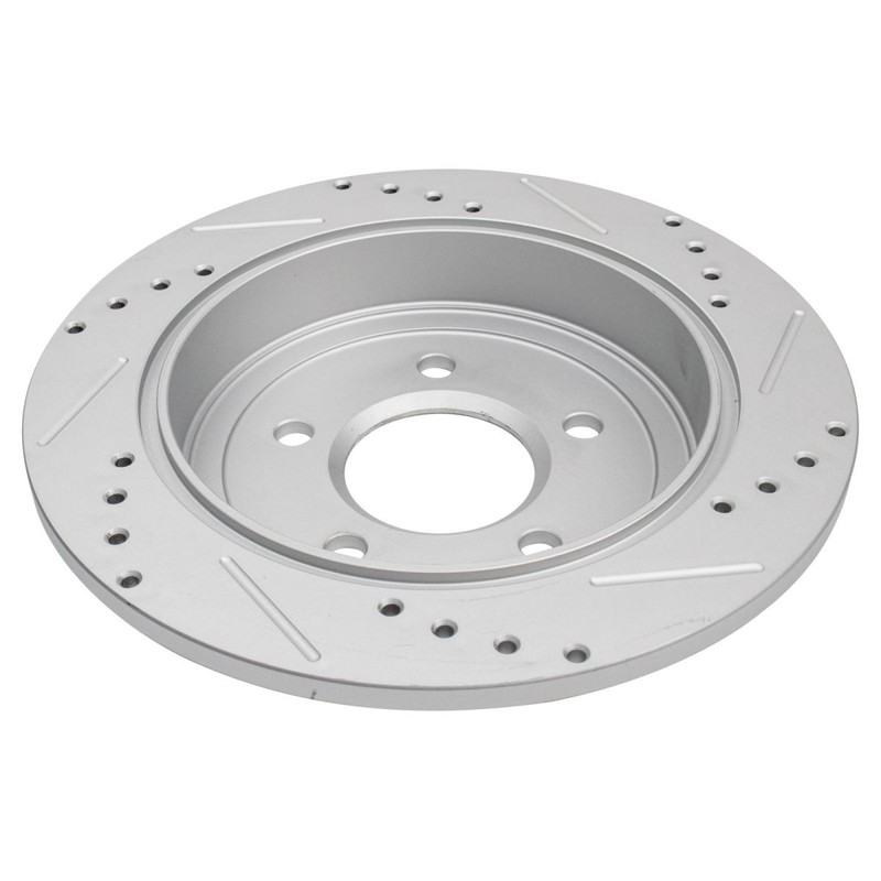 Performance Rear Drilled Slotted Coated Brake Rotor Set for GM New gallery