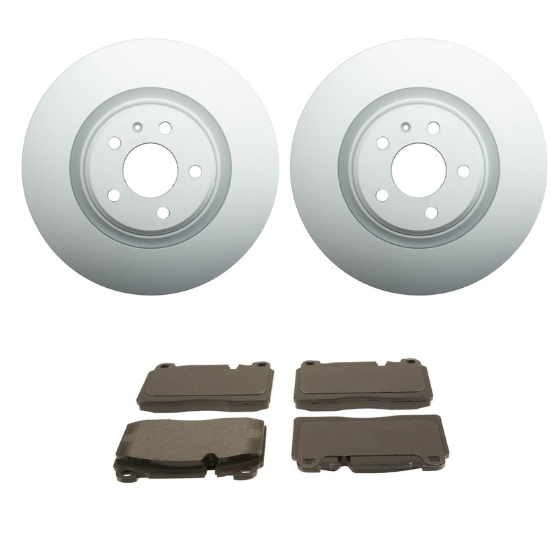 Hella Front Rotors Low-Met Disc Brake Pad Kit For Audi Q5 2013-2015