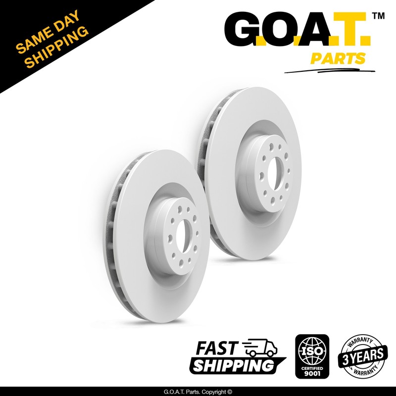 Front Brake Rotors Set for 2014-2020 Fiat 500L Replacement 12.01 inch