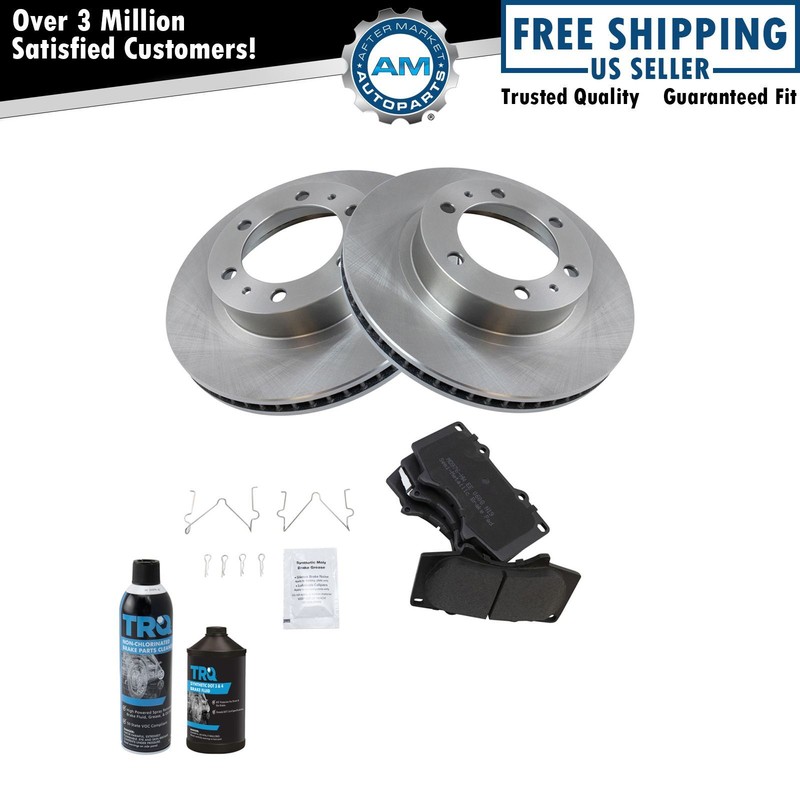 Front Premium Metallic Brake Pad Rotor Kit w/Chemicals for Toyota Truck SUV