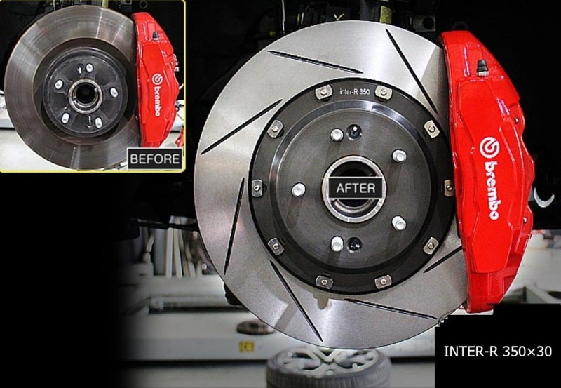 Lightweight 350mm Slotted Front Floating Brake Discs Stinger GT GT1 GT2- Pair KR gallery