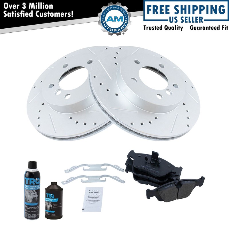 Performance Rotor & Ceramic Brake Pad Front Kit w/Chemicals for BMW