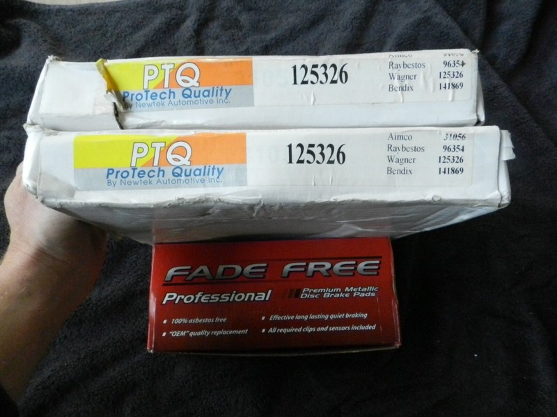 Disc Brake Rotor PTQ Protech Quality Newtek 125326 Fade Free Brake Pads SMD562