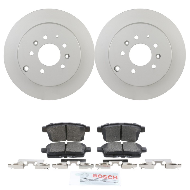 Bosch Rear 302mm Disc Brake Rotors & Ceramic Brake Pads Kit for Mazda CX-7 07-11