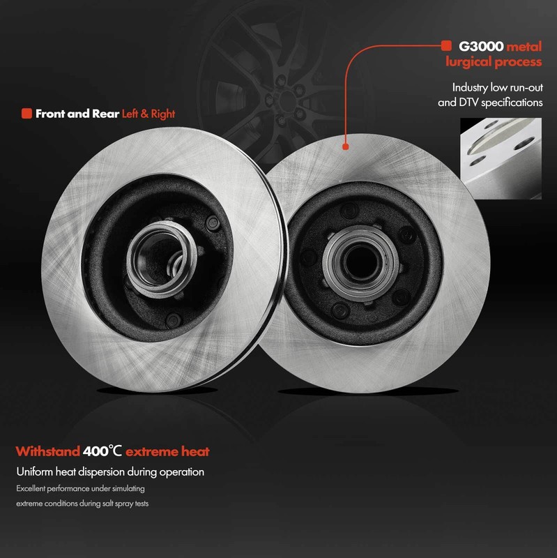 2pcs Front Left & Right Side Disc Brake Rotors for Buick Chevrolet Olds Pontiac gallery