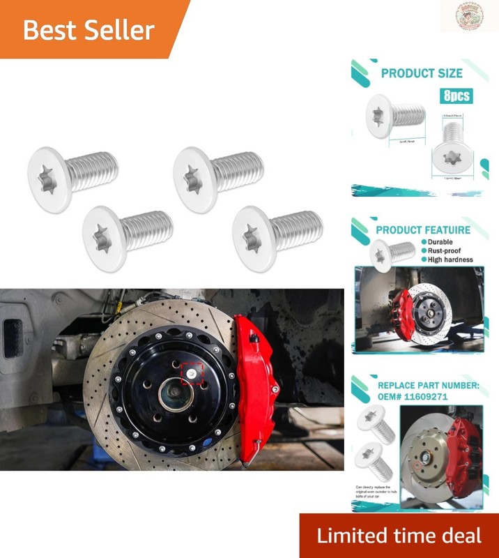 Durable M8x20 Brake Rotor Bolt Kit – Compatible with GMC and Chevy Vehicles