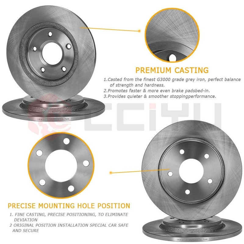 12.99'' Front Disc Rotors Brake Pads For 2015-2017 Jeep Cherokee Chrysler 200 gallery