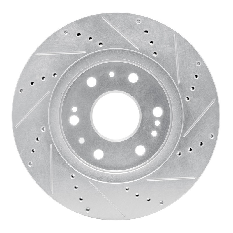 R1 Concepts Front Left Drilled & Slotted Silver Brake Rotor for Chevrolet gallery