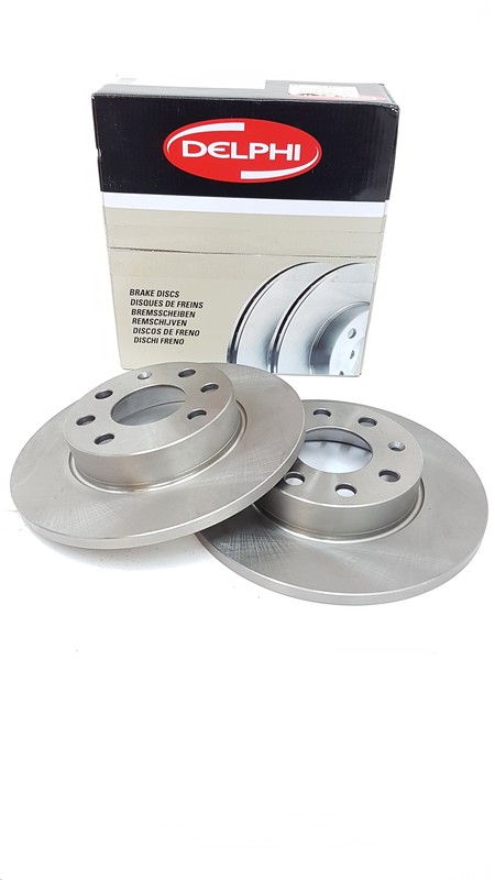 Vauxhall Corsa C Solid Rear Delphi Brake Disc Set 9195981