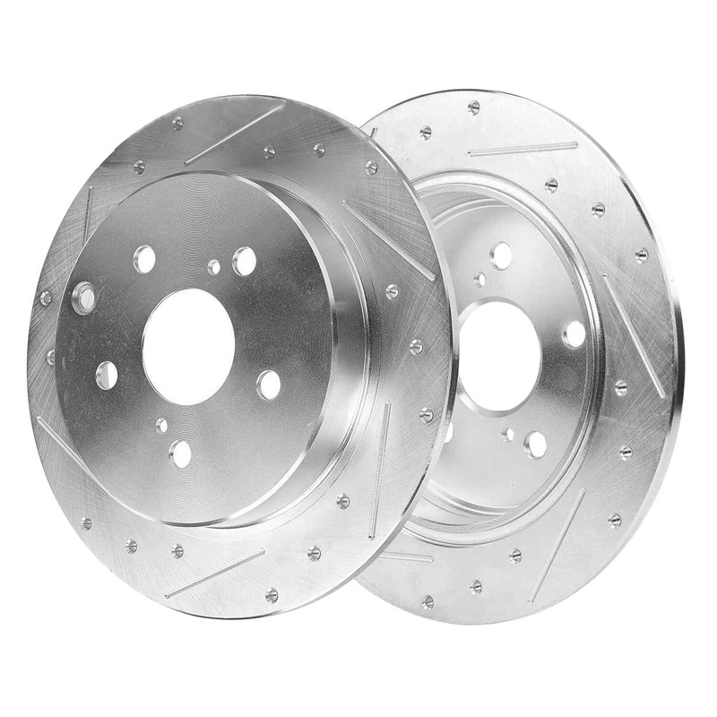 10pc Front Rear Drilled Brake Rotors Brake Pads Kit for 2012-2017 Toyota Prius V gallery