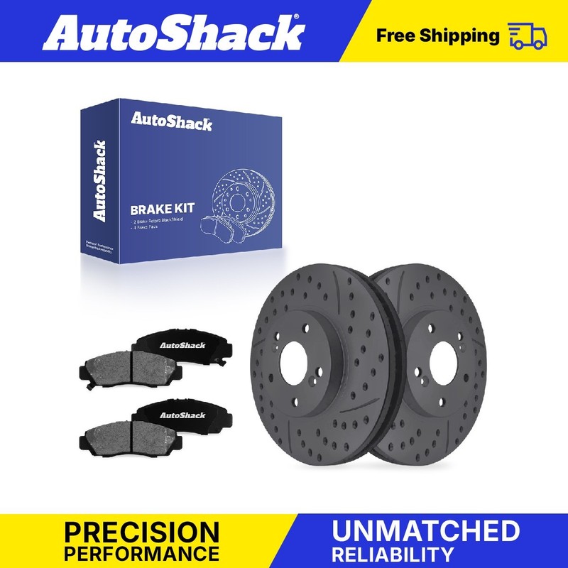 Front Drilled Slotted Brake Rotors Ceramic Pads for Honda, Accord 2010-2012