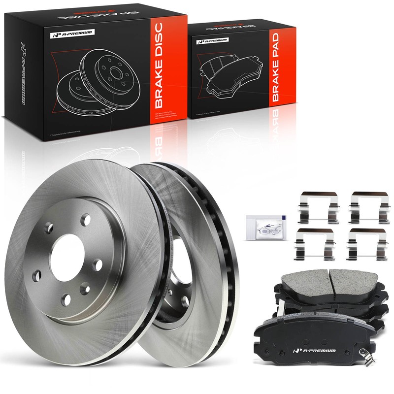 A-Premium Front Disc Brake Rotors & Ceramic Pads For Chevy Malibu 13-15 Buick