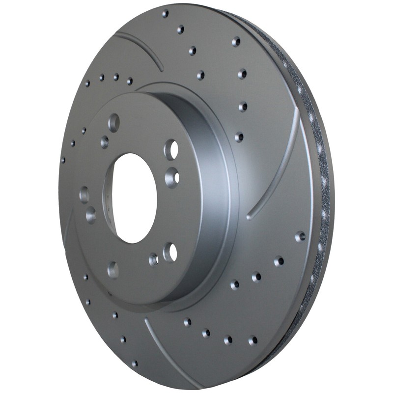 Front Brake Kit Drilled 282mm Rotors Akebono Ceramic Pad Set For Honda Accord V6 gallery