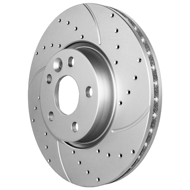 Front Drilled Slotted Brake Rotors Brake Pads Kit for Volvo S60 S80 V60 V70 XC70 gallery