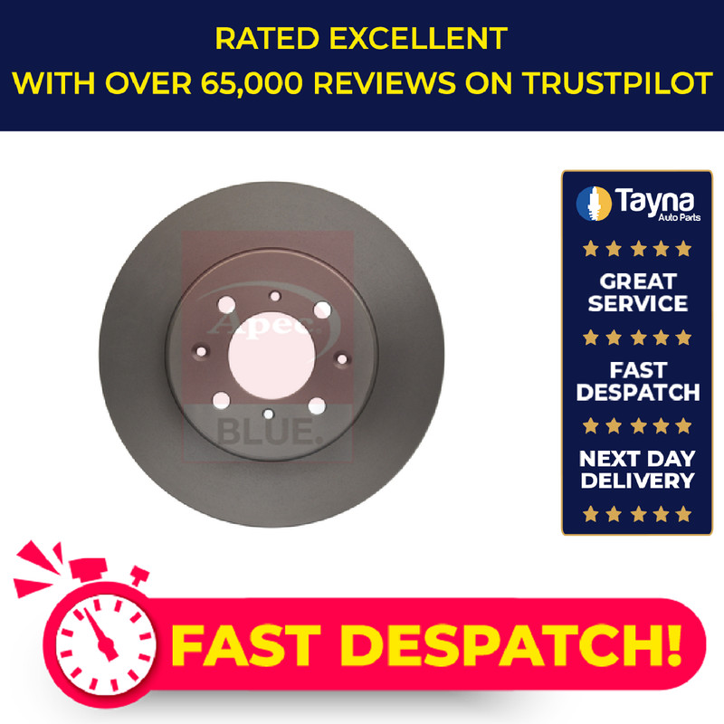 2x Brake Discs Pair Vented Front 258mm SDK6118 Apec Blue Set 45251SAAG50 Quality