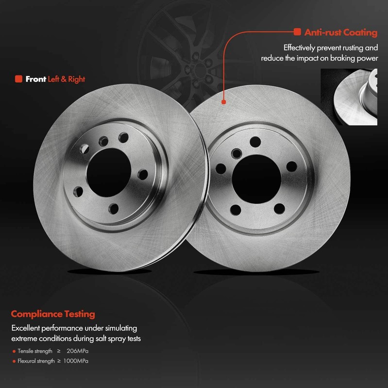 Disc Brake Rotors & Ceramic Brake Pad for Mini Cooper Countryman 2011-2016 Front gallery