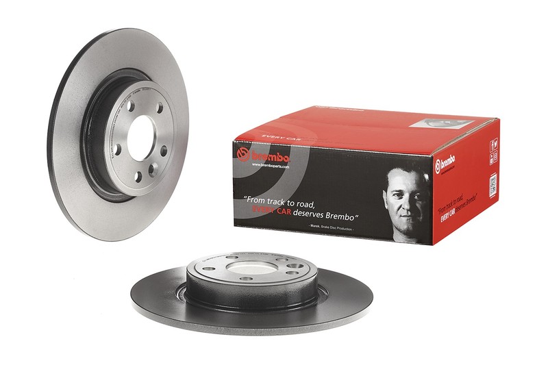Brembo Rear Solid 300mm Disc Brake Rotor For Jaguar E-Pace Discovery Sport