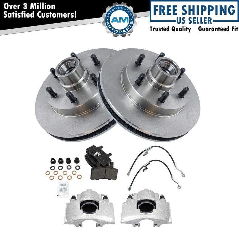 Front Brake Pad & Rotor Kit Semi-Metallic For 1996 Chevrolet C2500 1995-1998 GMC