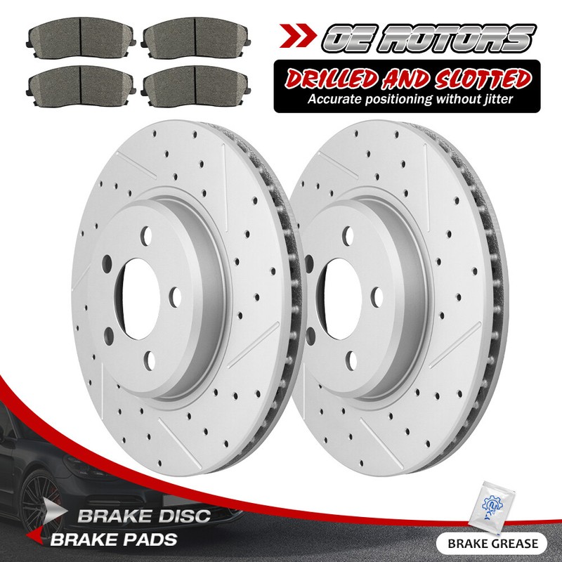 for Dodge Charger Challenger Chrysler 300 RWD Front Disc Rotors + Pads