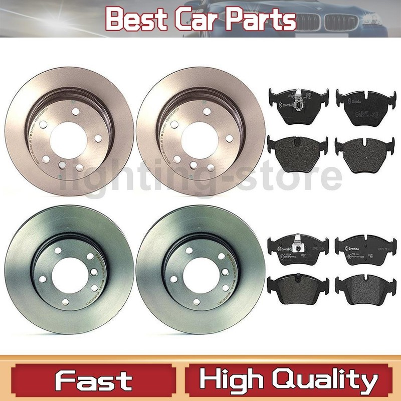 6 Brembo Disc Brake Pad Set Disc Brake Rotor Front Rear For BMW Z3 1998-2002
