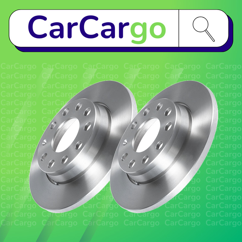 Premium Solid Rear Brake Discs Pair For Audi A6 2.0 TDI 2004-2011 302 mm