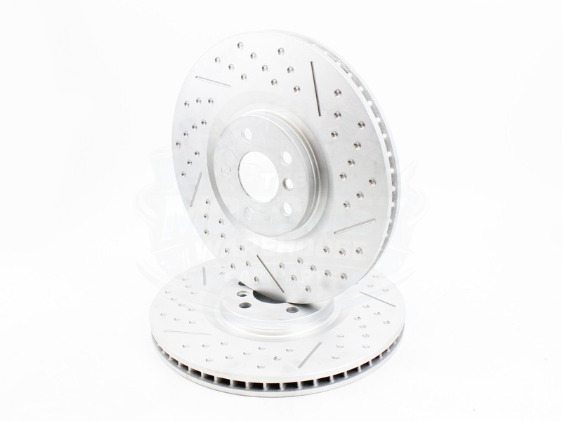 FOR BMW 1 SERIES F40 116D 2019- FRONT DIMPLE SLOTTED BRAKE DISCS 360MM