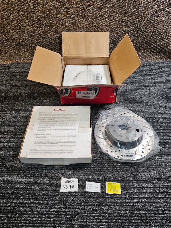 (QTY 2) AutoShack Rear Drilled Brake Rotors Black for Audi A3 Quattro 2005-2009 gallery