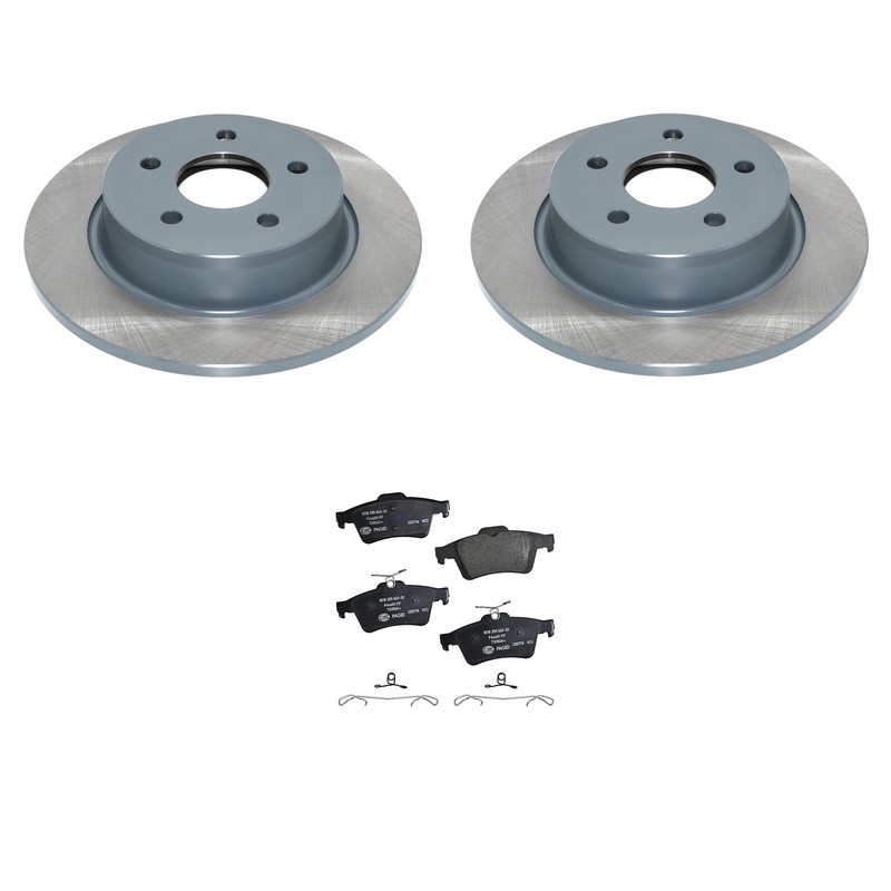 DuraGo Rear Rotors Hella Ceramic Disc Brake Pads Kit For Escape Transit Connect