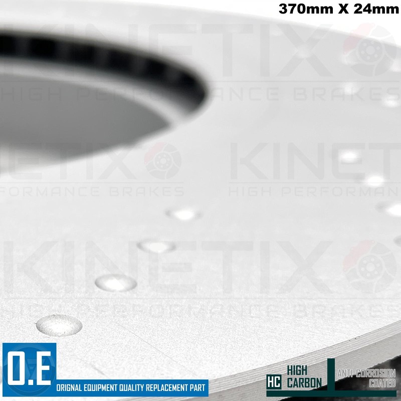FOR BMW 740i Li G11 G12 M SPORT CROSS DIMPLED REAR BRAKE DISCS PAIR 370mm gallery