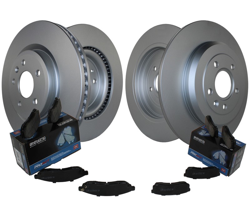 Front & Rear Brake Kit Disc Rotors & Akebono Ceramic Pad Set For Explorer Taurus
