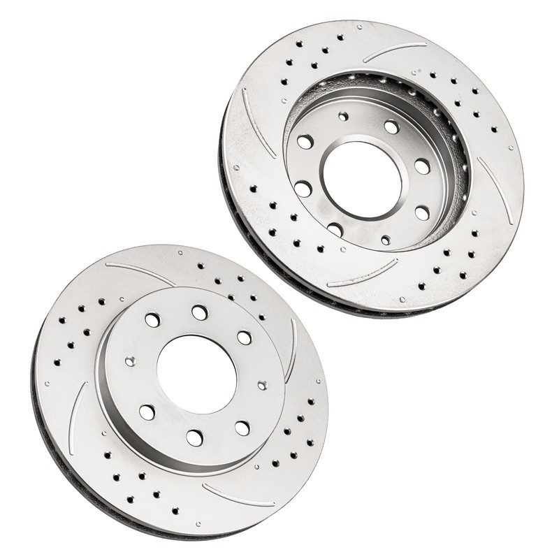 2PC Front Disc Brake Rotors Drilled Slotted For Eagle Summit Mitsubishi Expo gallery