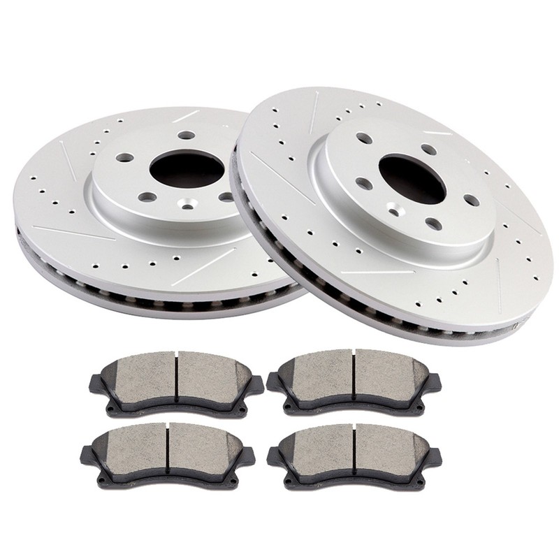 Front Drilled Brake Rotors + Ceramic Pads for 2013 – 2016 Chevy Sonic Cruze L4