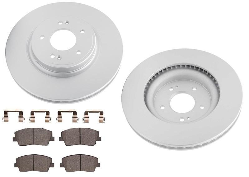 Front Coated Brake Disc Rotors & Pads Fits Genesis G70 2019-2023 2.0L Automatic