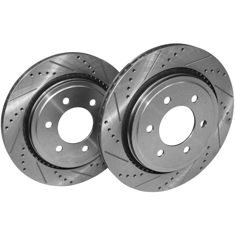 Drilled Brake Rotor w/ Electric Parking Brake for Ford F-150 2015-2017 Rear Pair gallery