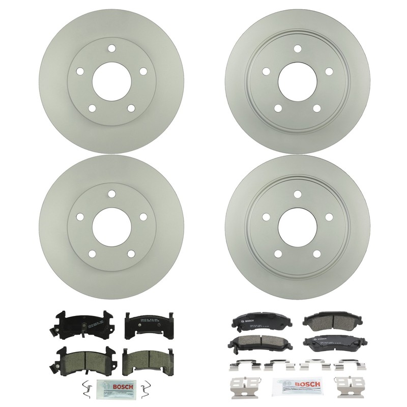 Bosch Quietcast Front & Rear Rotors Ceramic Disc Brake Pad Kit For GMC Jimmy RWD