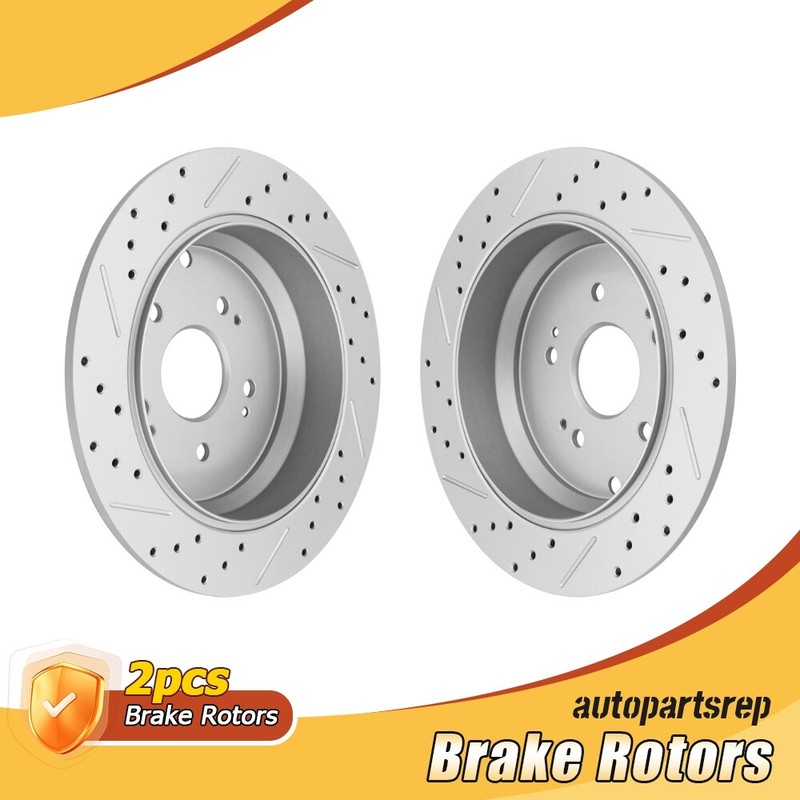 Rear Drilled Disc Brake Rotors for 2005 – 2016 Honda Cr-V 2007 – 2018 Acura RDX