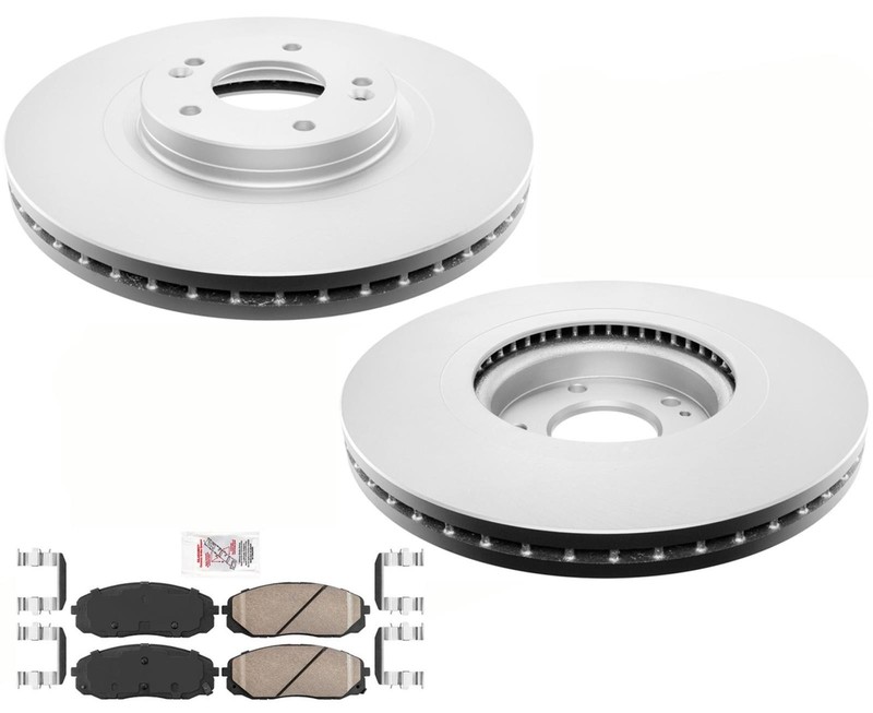Front AmeriBRAKES GEO Coated Disc Brake Rotors Pads Kit Fits Kia Sedona 20-2021