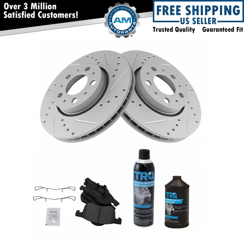 Brake Rotor & Coated & Ceramic Pad Kit w/Chemicals for Volvo