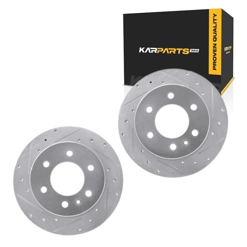 For Volkswagen Crafter 2016 2017 Rotors | Silver | Drilled And Slotted Rotor