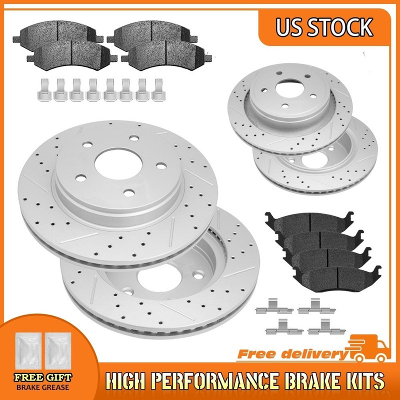 Front & Rear Brake Rotor Pad For Ram 1500 Dodge Ram 1500 Durango Chrysler Aspen
