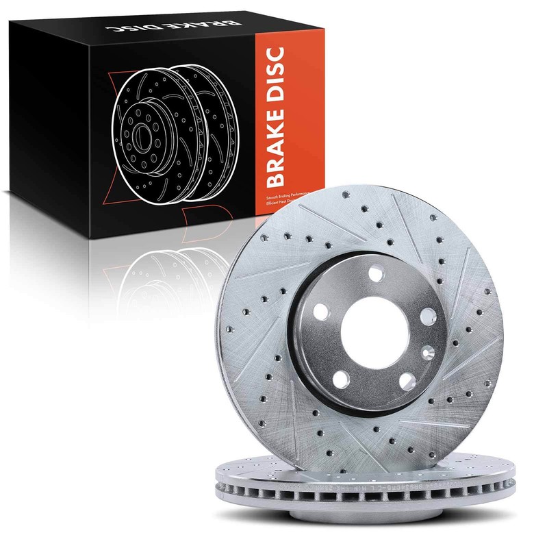 Drilled & Slotted Brake Rotors for Audi A4 A4 Quattro A6 Volkswagen Passat Front gallery