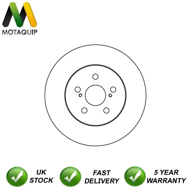 1x Brake Disc Rear Motaquip Fits Toyota Avensis 1.6 1.8 2.0 D TD #1 4243105040