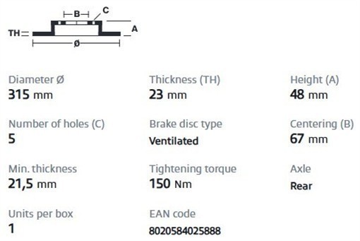 Brembo 09.A972.11 Prime UV Coated Vented Brake Rotors - Rear Pair gallery