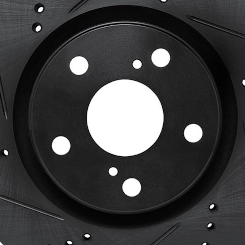 For BMW 318i 2018 Brake Rotor Set Front | Slotted and Drilled | Black | Vented gallery