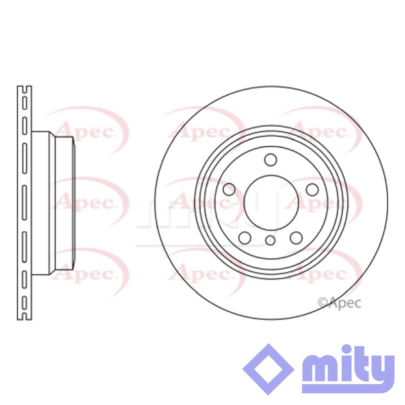 Fits BMW X5 2006-2018 X6 2008-2019 2.0 D 3.0 1x Brake Disc Rear Mity 34216886479