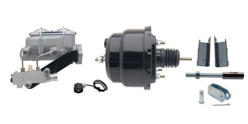 1955-58 Chevy Impala Front Rear Black Disc Brake Kit Black Booster Conversion gallery