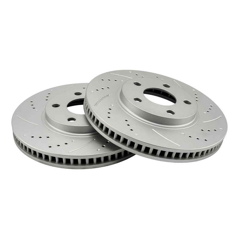 Front Drilled Slotted Coated Brake Rotors Set for LeSabre Impala DeVille 55034 gallery